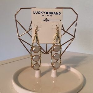 Lucky Brand Gold Pearl Drop Earrings